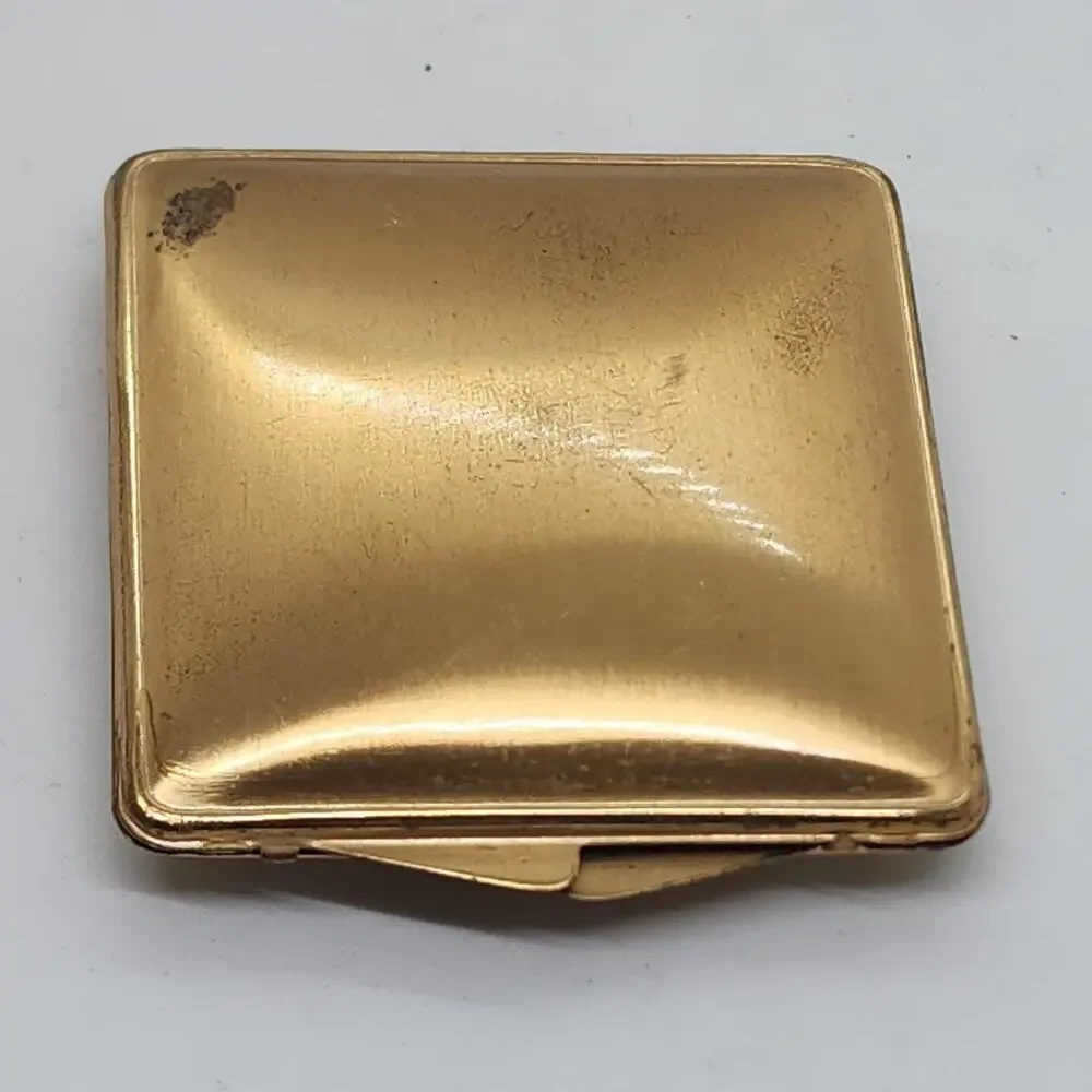 Vintage Elgin Silhouette Lady Powder Compact Mirror Original Makeup Art Deco
